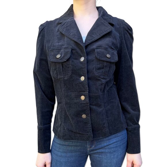 JKLA California Black Corduroy Jacket Women’s Size M - Picture 1 of 4